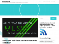 Screenshot des Blogs Bildung 2.9