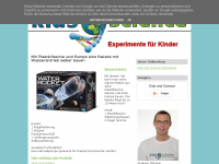 Screenshot des Blogs Experimente für Kinder
