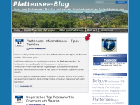 Screenshot des Blogs Plattensee-Blog