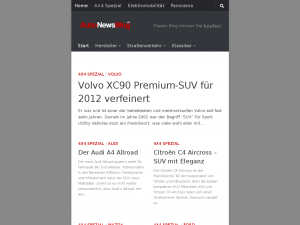 Screenshot des Blogs Auto News Blog