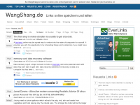 Screenshot des Blogs WangShang.de – Aus dem Leben eines Möchtegern Webmasters
