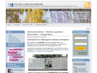 Screenshot des Blogs Folien vom Fachmann – Sonnenschutz, Mattierungs-, Sicht- u. Blendschutz sowie Beamer- und einbruchhe