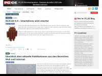 Screenshot des Blogs PC News