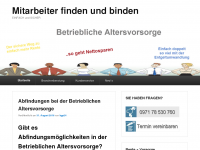 Screenshot des Blogs Betriebliche Altersvorsorge + Vorsorge