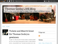 Screenshot des Blogs Thomas Godoj LIVE Blog