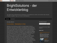 Screenshot des Blogs BrightSolutions – Der Entwicklerblog