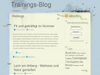 Screenshot des Blogs Trainings Blog