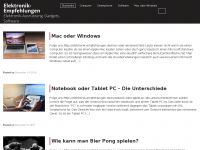 Screenshot des Blogs Elektronik-Tipps für Kenner