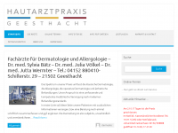 Screenshot des Blogs Praxis für Dermatologie Geesthacht