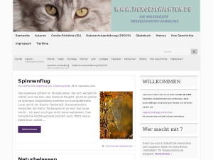 Screenshot des Blogs Weltgrösste Tiergeschichtensammlung