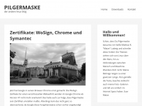 Screenshot des Blogs pilgermaske