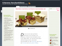 Screenshot des Blogs Erlesene Geschenkideen