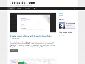 Screenshot des Blogs sellfisch.de