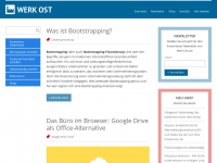 Screenshot des Blogs Werk Ost