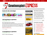 Screenshot des Blogs TOP 7 Gewinnspiel-EXPRESS