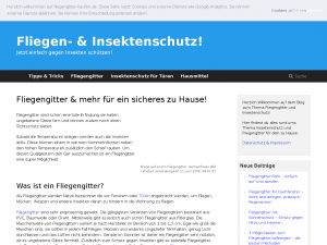 Screenshot des Blogs Fliegen- und Insektenschutz