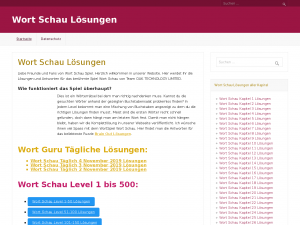 Screenshot des Blogs Wort Schau Lösungen