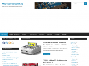 Screenshot des Blogs Mikrocontroller Blog