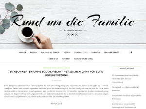 Screenshot des Blogs Rund um die Familie Blog