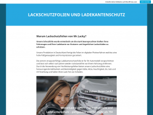 Screenshot des Blogs MisterLacky – Ladekantenschutz und Lackschutzfolie made in Germany