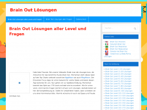 Screenshot des Blogs Brain Out Lösungen