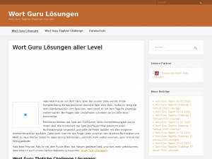 Screenshot des Blogs Wort Guru Tägliche Challenge Lösungen