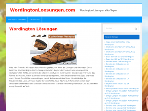 Screenshot des Blogs Wordington Lösungen aller Tagen