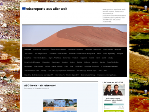 Screenshot des Blogs reisereports aus aller welt