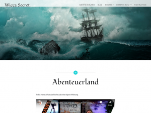 Screenshot des Blogs Wicca Secret