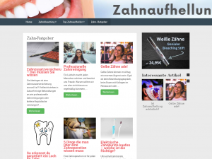 Screenshot des Blogs Zahnaufhellung