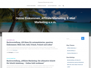 Screenshot des Blogs Passives Einkommen online aufbauen