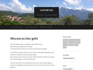 Screenshot des Blogs Wohnmobil- und Motorrad-Reisen