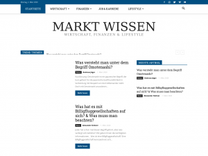 Screenshot des Blogs Marktwissen