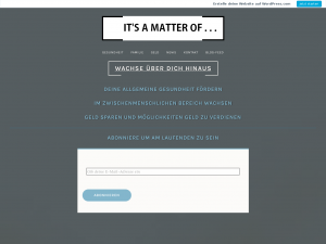 Screenshot des Blogs Its a matter of