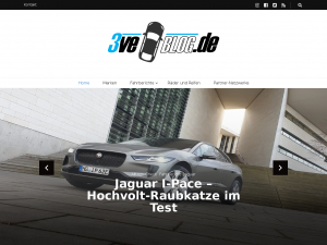 Screenshot des Blogs 3ve-Blog.de – Autos mit 3ve!
