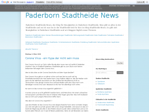 Screenshot des Blogs Stadtheide Paderborn News