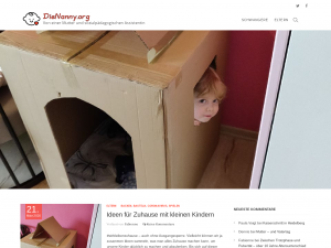 Screenshot des Blogs dieNanny.org – der Elternblog