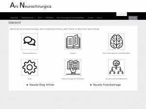 Screenshot des Blogs Ars Neurochirurgica