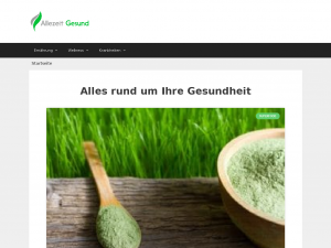 Screenshot des Blogs Allezeit Gesund – Alles rund um Ihre Gesundheit