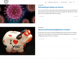 Screenshot des Blogs Onlinedating-Profi