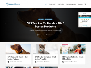 Screenshot des Blogs GPS Welt | Informationsportal über GPS