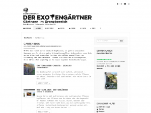 Screenshot des Blogs Der Exotengärtner: Gärtnern im Grenzbereich