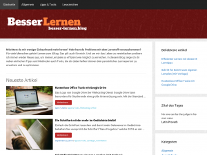 Screenshot des Blogs besser-lernen.blog