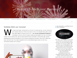 Screenshot des Blogs Schütze Dich vor Corona