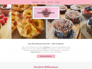 Screenshot des Blogs Cake Confession Backblog