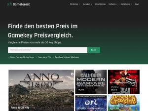 Screenshot des Blogs Gameforest