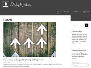 Screenshot des Blogs DailyMentor