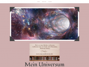 Screenshot des Blogs Mein Universum