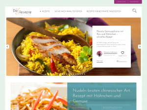 Screenshot des Blogs DieRezepte: Rezepte suchen & finden