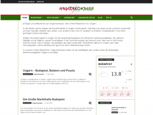 Screenshot des Blogs Ungarnkompass